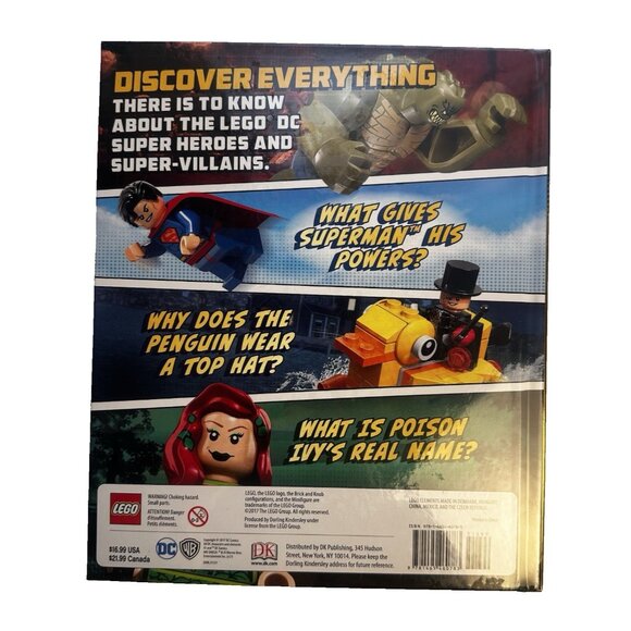 LEGO DC Comics Super Heroes the Awesome Guide Hardcover w/ EXCLUSIVE Minifigure - Picture 3 of 4